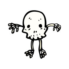 skull cartoon character N6