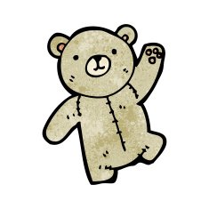 cartoon teddy bear N223