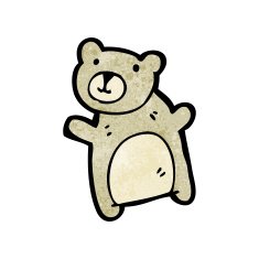 cartoon teddy bear N224