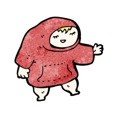 cartoon man in hooded sweatshirt N3