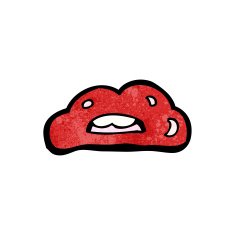 Cartoon Red Lips N7