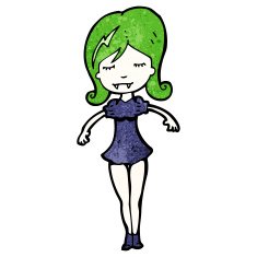 Cartoon Vampire Girl N264