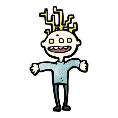 cartoon computer brain man N2
