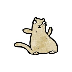 funny cartoon cat N175