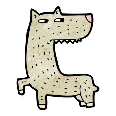 Cartoon Wolf N120