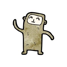 cartoon little monkey N10