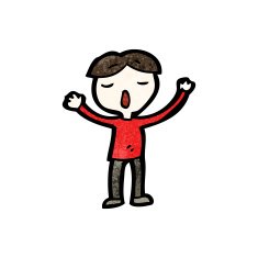 cartoon singing boy N2