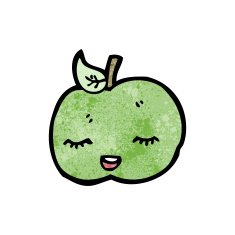 pretty apple cartoon N4