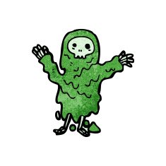 cartoon melting slime zombie N2