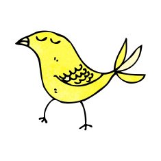 cartoon yellow bird N27
