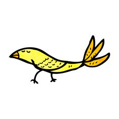 cartoon yellow bird N28