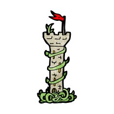 cartoon fairytale tower N3