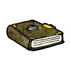 cartoon magic spell book N37