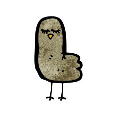 funny cartoon bird N194