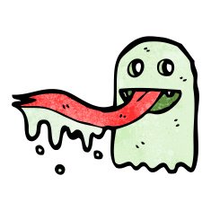cartoon spooky ghost N115