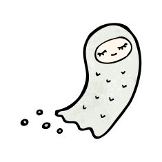 floating ghost cartoon N4