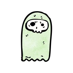 floating ghost cartoon N5