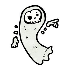 floating ghost cartoon N6