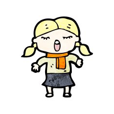 cartoon singing girl N5
