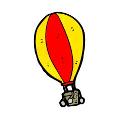 cartoon hot air balloon N21