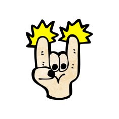 cartoon rock sign symbol N2