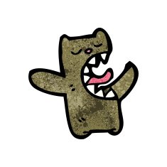 cartoon angry little bear N2