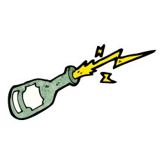 Cartoon Champagne Bottle N6