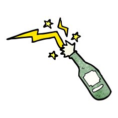 Cartoon Champagne Bottle N8
