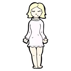 cartoon blond woman in night dress N2