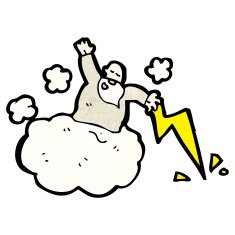 cartoon god on cloud N12