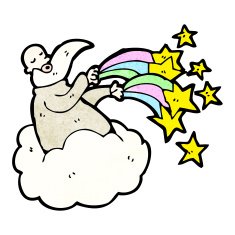 cartoon god on cloud N13