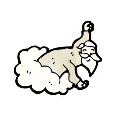 cartoon god on cloud N14