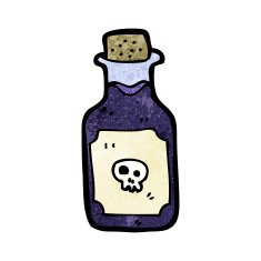 Cartoon Poison Bottle N20