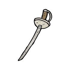 cartoon old sword N2