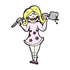 cartoon cheerful gardening girl N2