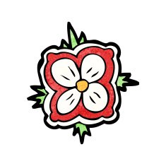 cartoon flower symbol N25