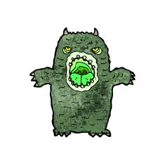 Cartoon monster N136