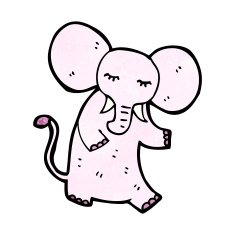 Pink Elephant Cartoon N8