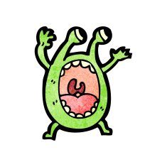 Cartoon monster N138