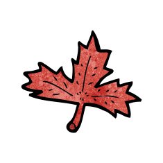 cartoon red leaf N4