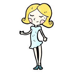 cartoon pretty blond girl N15