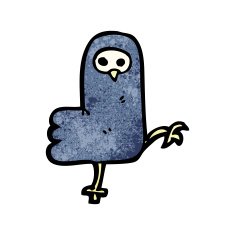 spooky halloween crow cartoon N5