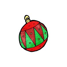 Cartoon Christmas Bauble N95