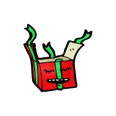 christmas present cartoon character N2