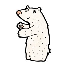 Cartoon Polar Bear N119