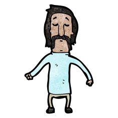 cartoon mustache man N27