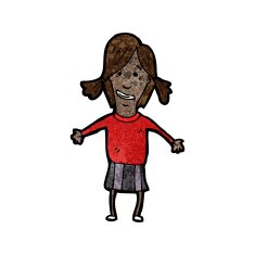 cartoon girl with pig tails N4