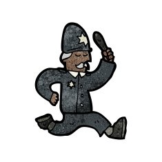 cartoon running policeman N2