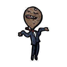 cartoon balloon head businessman N7