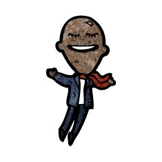 cartoon balloon head businessman N8